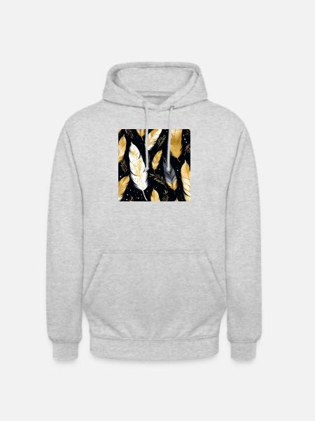Boho Feathers - Unisex Hoodie - light heather grey