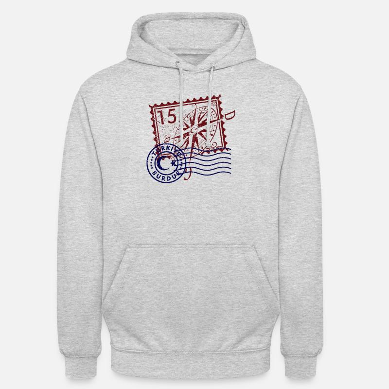 Burdur - Sweat-shirt à capuche unisexe - gris clair chiné