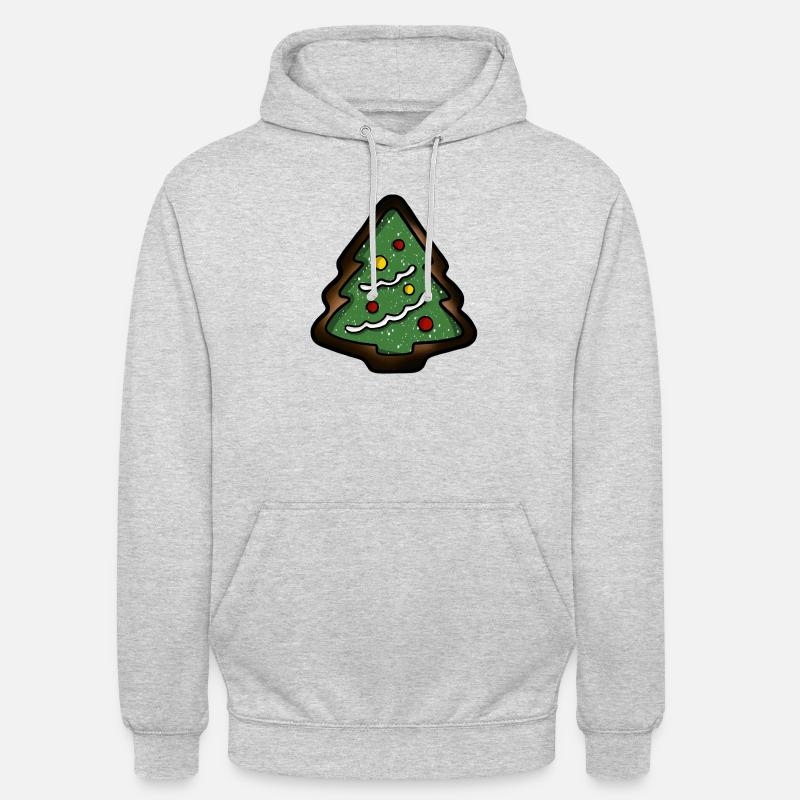 verbranntes Weihnachtsbaum Plätzchen - Unisex Hoodie - Hellgrau meliert
