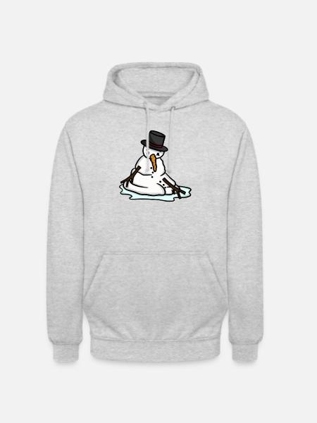 Melting Snowman - Unisex Hoodie - light heather grey