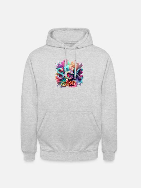 Fleur de lotus - Sweat-shirt à capuche unisexe - gris clair chiné