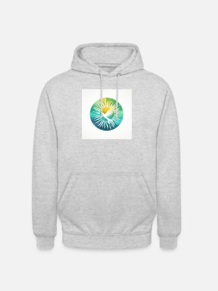 Bunte Friedens Taube - Unisex Hoodie - Hellgrau meliert