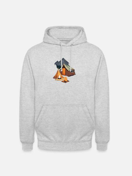 L'aventure commence ici - Sweat-shirt à capuche unisexe - gris clair chiné