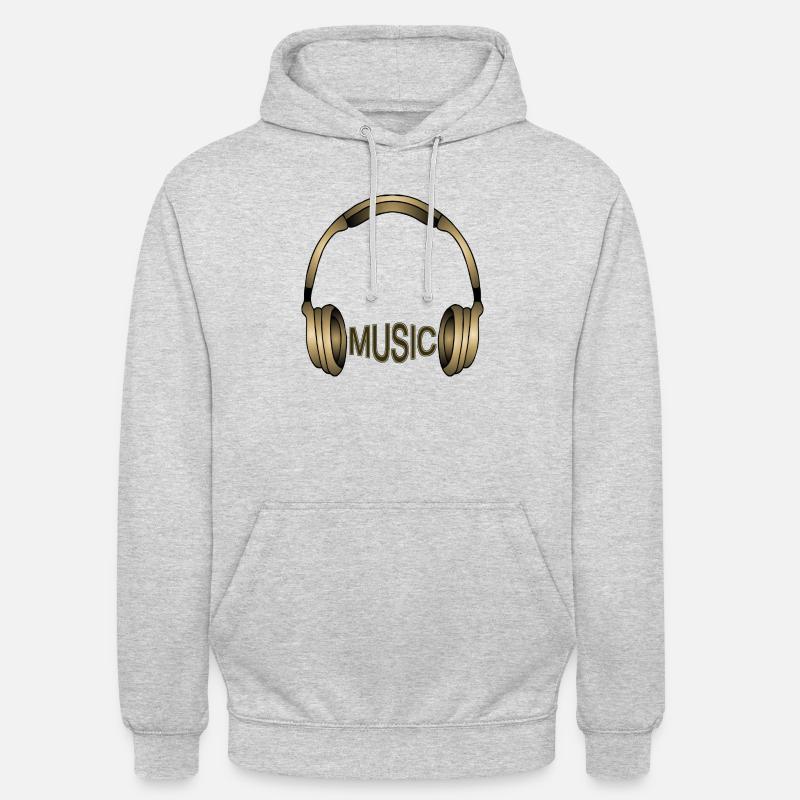 Kopfhörer - Unisex Hoodie - Hellgrau meliert