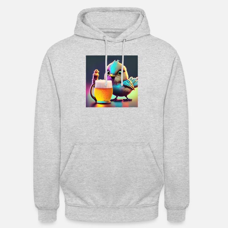 mit einem Pint - Unisex Hoodie - Hellgrau meliert