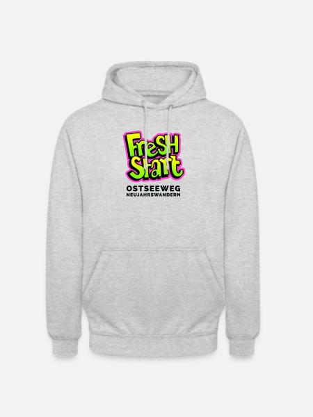 Ostseeweg Neujahrswandern - Unisex Hoodie - Hellgrau meliert