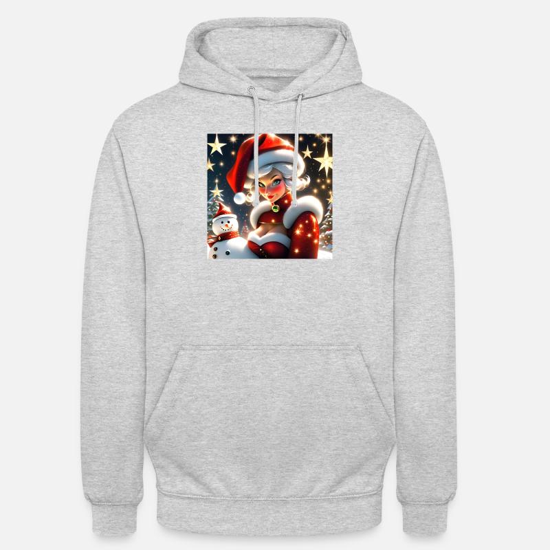 Joyeux Noel #11 - Sweat-shirt à capuche unisexe - gris clair chiné
