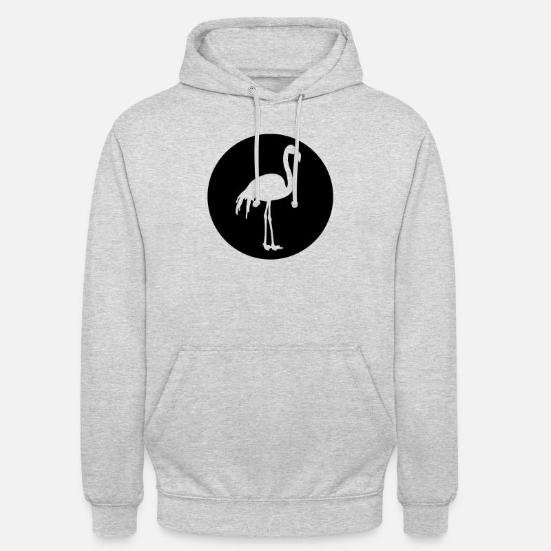 Conception de flamant rose - Sweat-shirt à capuche unisexe - gris clair chiné