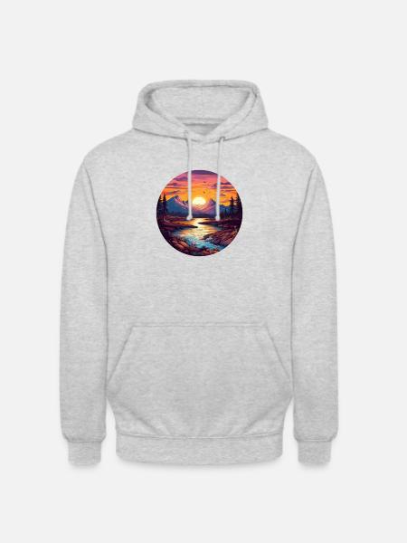 River's Journey - Unisex Hoodie - light heather grey