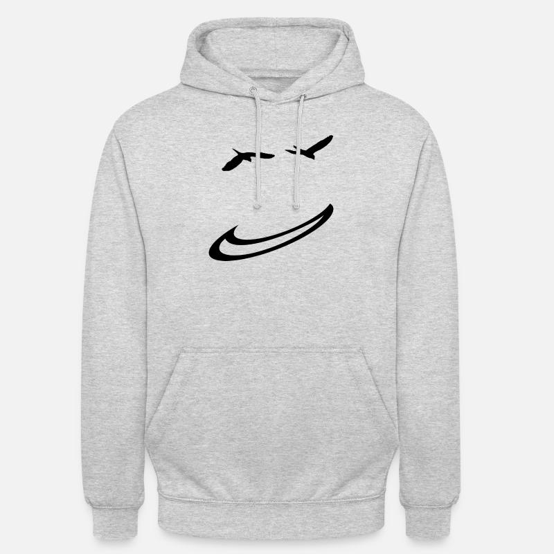 sourire à la vie - Sweat-shirt à capuche unisexe - gris clair chiné