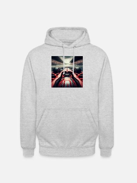 Rennwagen - Unisex Hoodie - Hellgrau meliert
