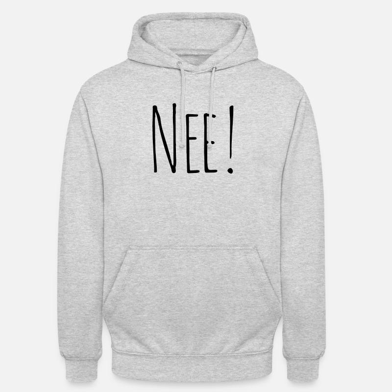 nee - Unisex Hoodie - Hellgrau meliert