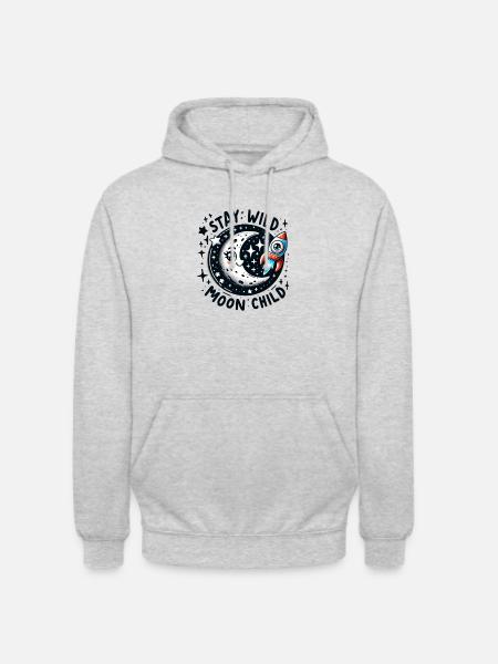 Stay Wild Moon Child - Unisex Hoodie - light heather grey