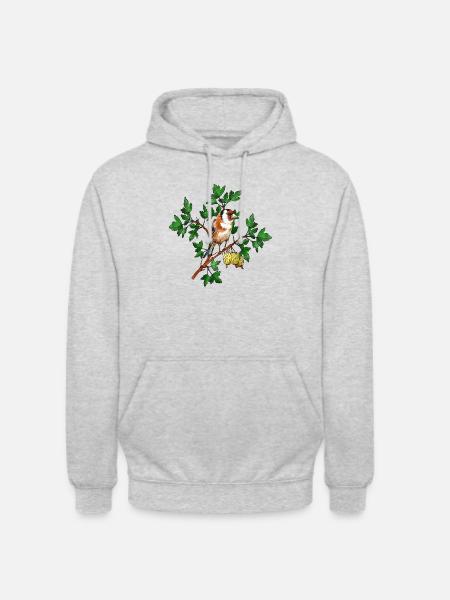 Bunter Vogel - Unisex Hoodie - Hellgrau meliert