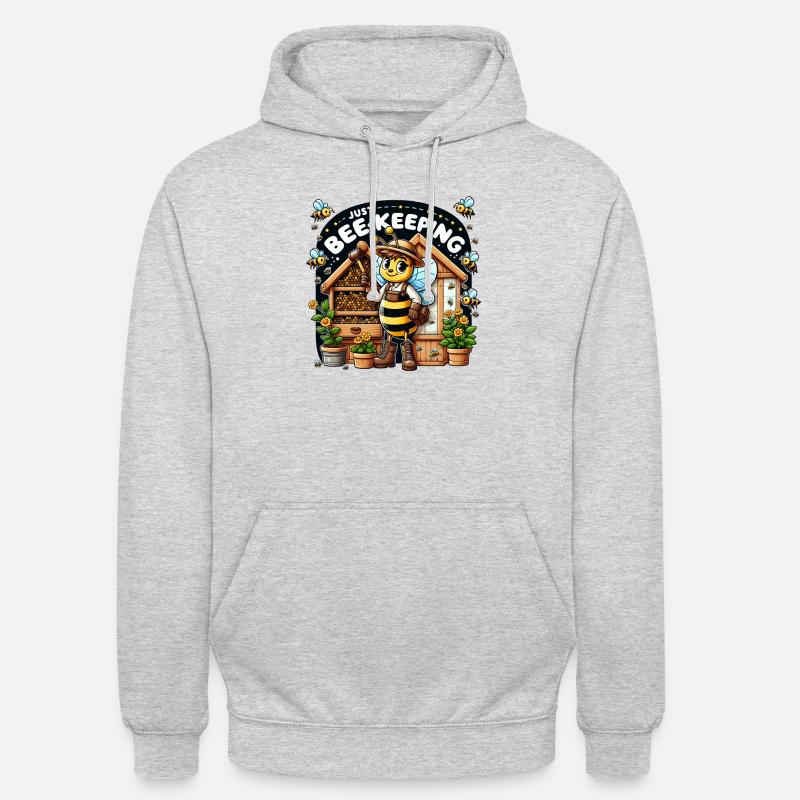 Juste l’apiculture - Sweat-shirt à capuche unisexe - gris clair chiné