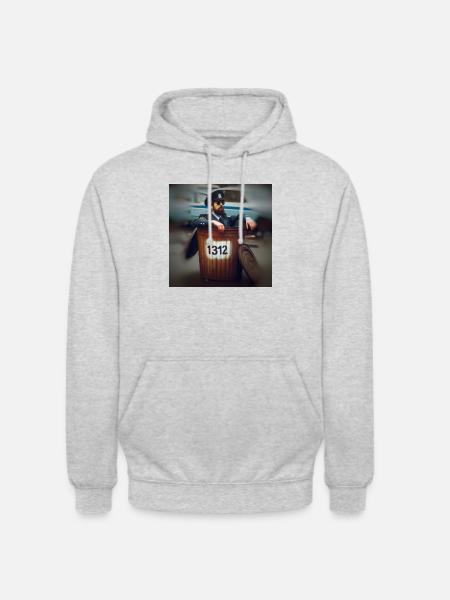 1312 - Unisex Hoodie - light heather grey