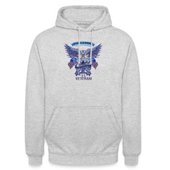Army War Military Uniform Force Soldier Veteran - Unisex Hoodie - light heather grey - Front - Alina (178cm) & Michal (187cm)
