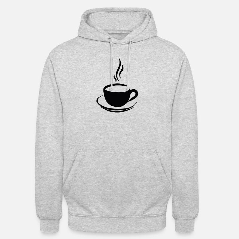 Kaffeepause - Unisex Hoodie - Hellgrau meliert