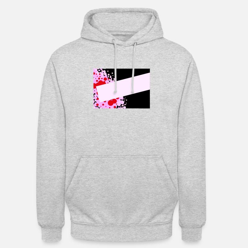 Fond abstrait rose - Sweat-shirt à capuche unisexe - gris clair chiné