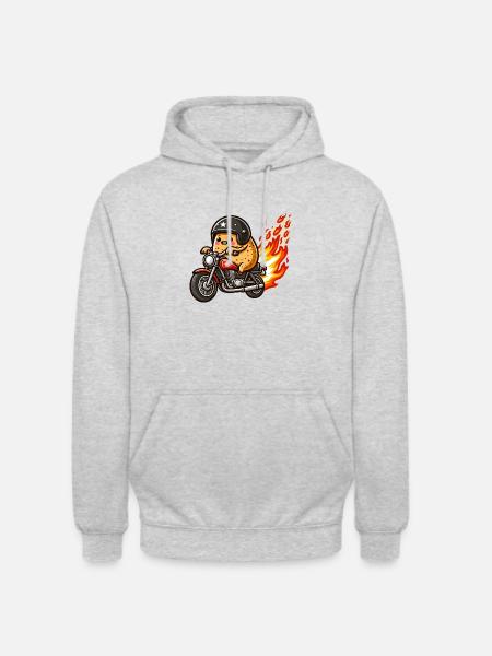 J'peux pas j'ai moto - Sweat-shirt à capuche unisexe - gris clair chiné