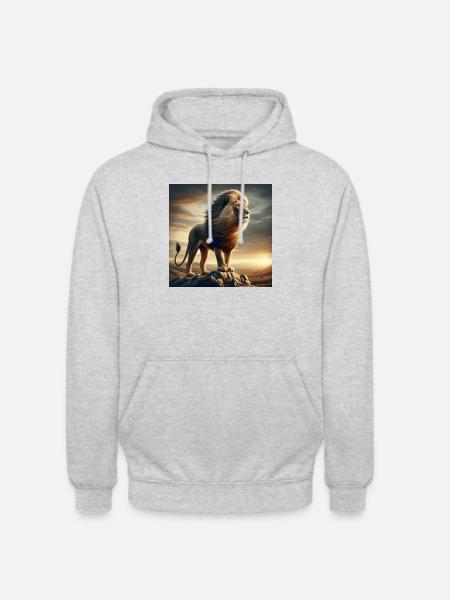 Lion - Unisex Hoodie - light heather grey