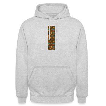 Afrika Wachs - Unisex Hoodie - Hellgrau meliert - Vorne - Alina (178cm) & Michal (187cm)