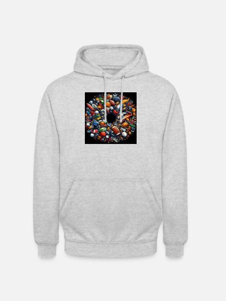 Sport - Sweat-shirt à capuche unisexe - gris clair chiné