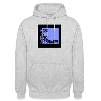 Hass ist keine Alternative - Unisex Hoodie - Hellgrau meliert - Vorne - Alina (178cm) & Michal (187cm)