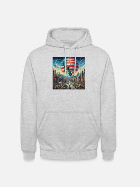 america - Unisex Hoodie - Hellgrau meliert