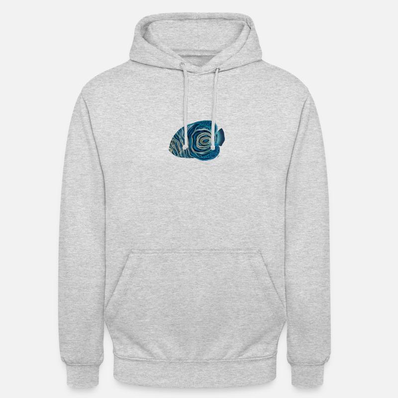 Pomacanthus imperator juvénile - Sweat-shirt à capuche unisexe - gris clair chiné