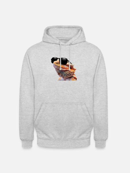 Bearded Dragon Sunglasses - Unisex Hoodie - light heather grey