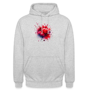 splash drop liquid abstract background water wave - Unisex Hoodie - light heather grey - Front - Alina (178cm) & Michal (187cm)