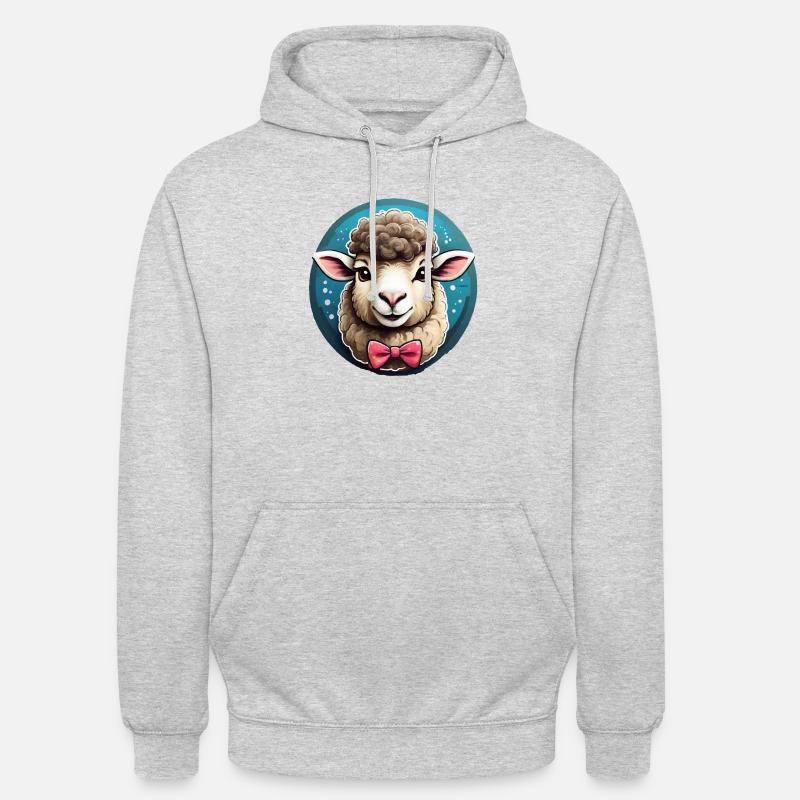 Lustiges Schaf Comic - Unisex Hoodie - Hellgrau meliert