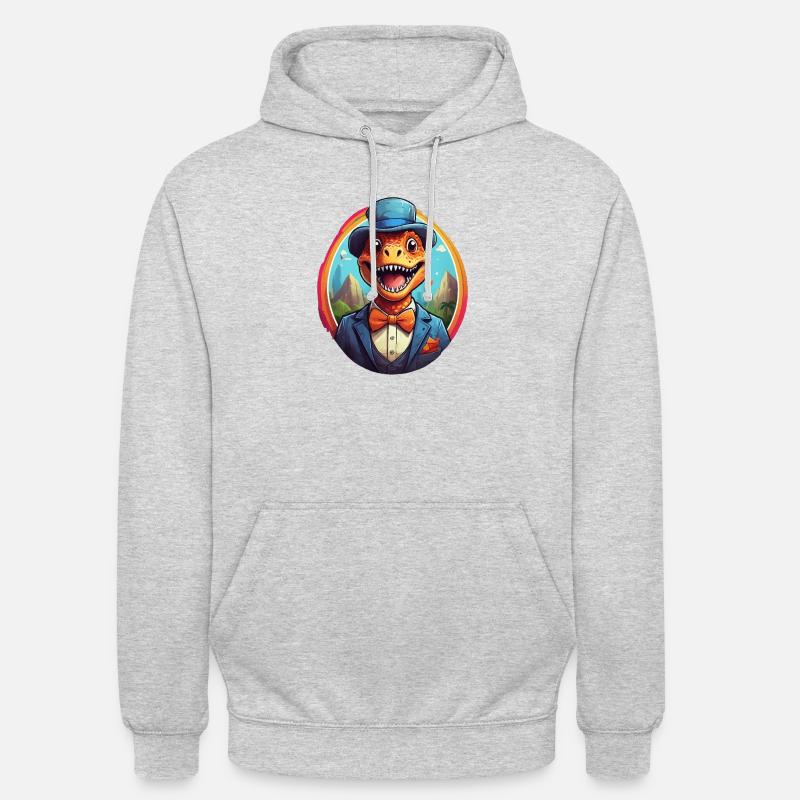 Funny Dino Comic - Unisex Hoodie - light heather grey