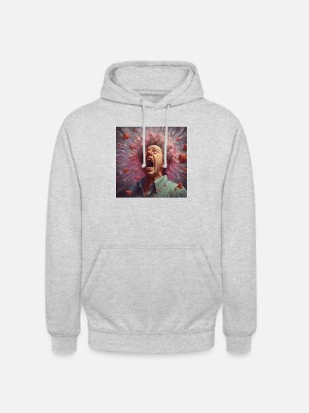 Bacteria fly when sneezing - Unisex Hoodie - light heather grey