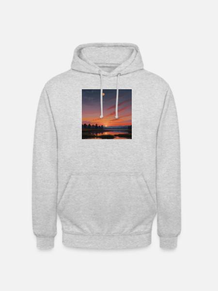 Landscape Sunset - Unisex Hoodie - light heather grey