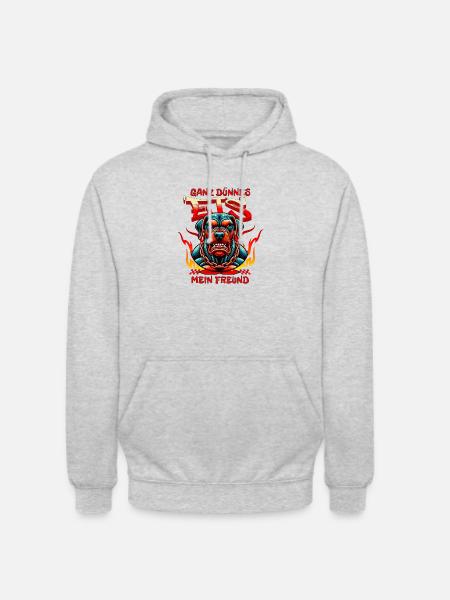dünnes Eis Dog - Unisex Hoodie - Hellgrau meliert