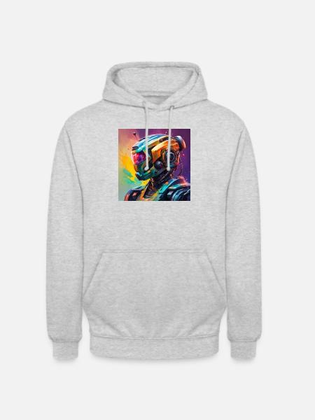 Affiche Cyborg - Sweat-shirt à capuche unisexe - gris clair chiné