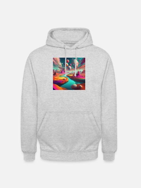 KI build - Unisex Hoodie - Hellgrau meliert