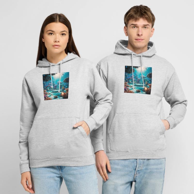 Tauchen Sie ein in ein ätherisches 3D-Rendering von A Magical Under Unisex Hoodie