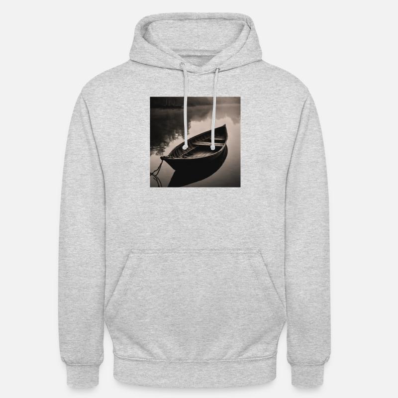 Bateau - Sweat-shirt à capuche unisexe - gris clair chiné