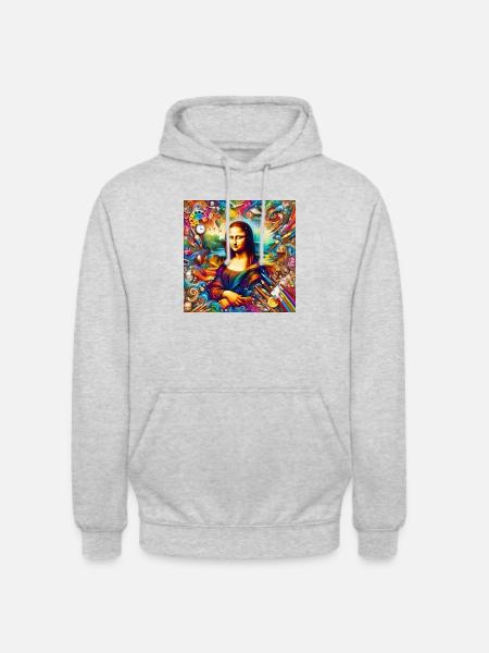 la joconde - Sweat-shirt à capuche unisexe - gris clair chiné