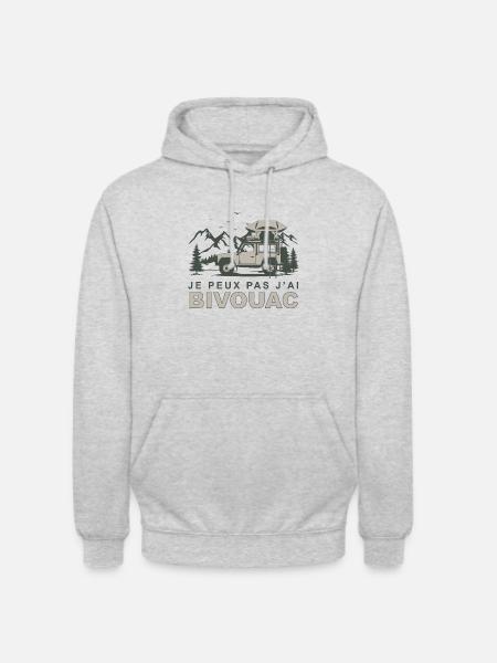 Bivouac 11 - Sweat-shirt à capuche unisexe - gris clair chiné