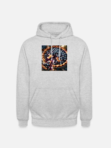Blaubeer-Kuchen - Unisex Hoodie - Hellgrau meliert