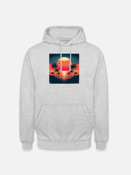 Sunset Reverie - Unisex Hoodie - Hellgrau meliert