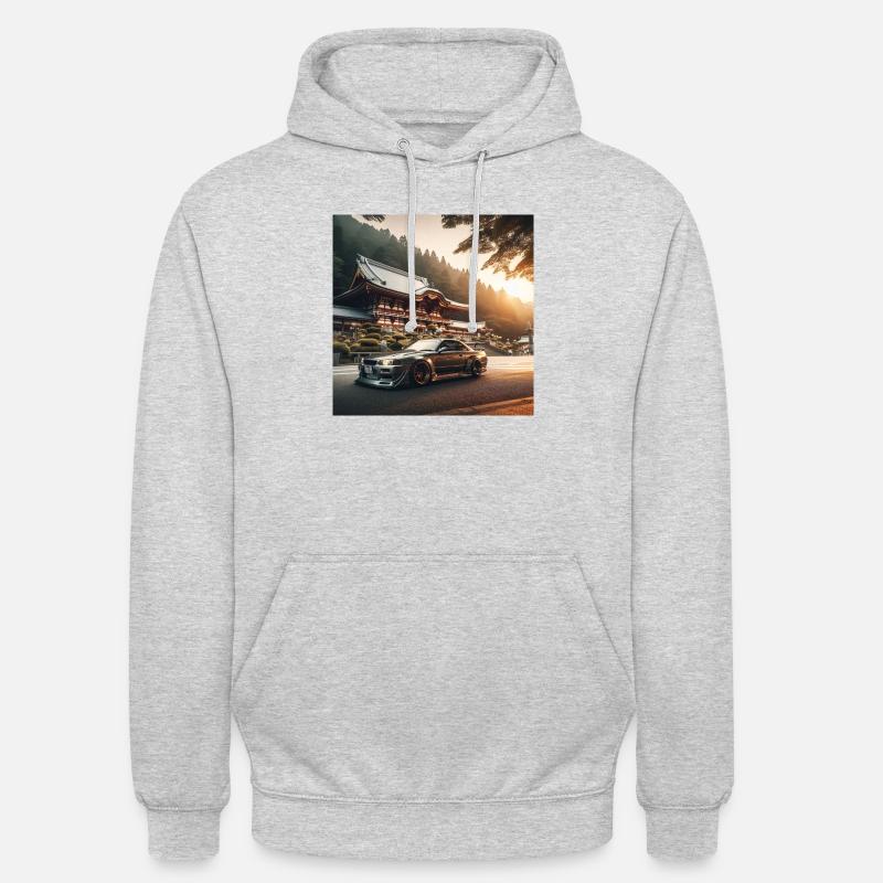 JDM Tempel - Unisex Hoodie - Hellgrau meliert