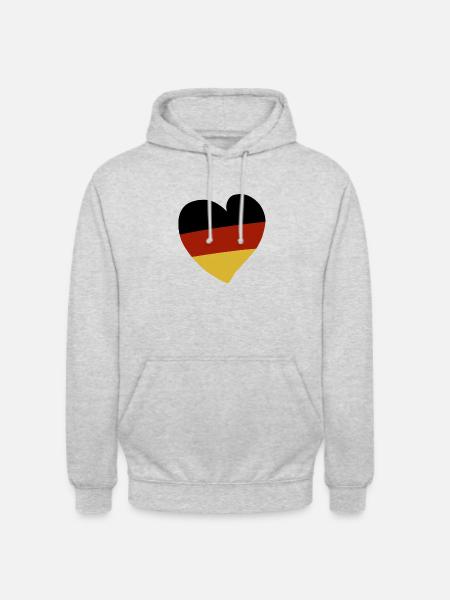 Germany Heart - Unisex Hoodie - light heather grey