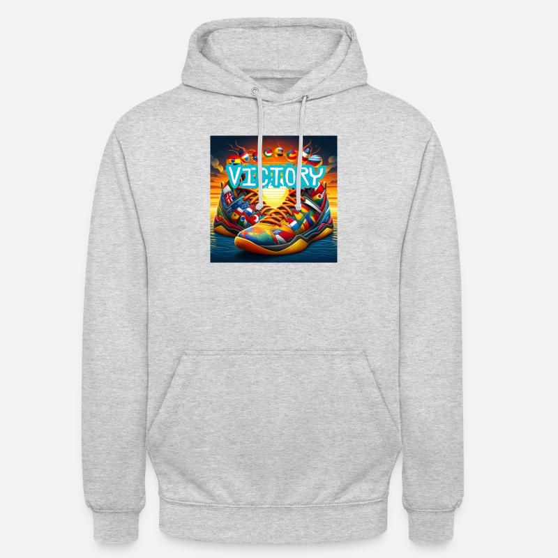 Sieg - Unisex Hoodie - Hellgrau meliert