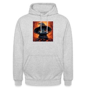 Schrecken Nacht Vogelscheuche - Unisex Hoodie - Hellgrau meliert - Vorne - Alina (178cm) & Michal (187cm)