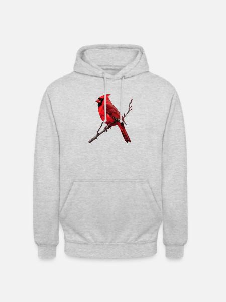 Red Cardinal Vogel - Unisex Hoodie - light heather grey
